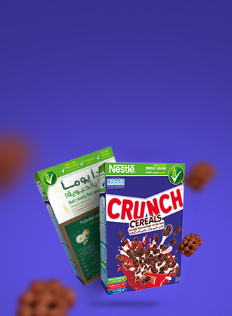 CRUNCH® Cereals رقائق القمح و الأرز بطعم الشوكولاته