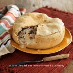 Triple Layered Chicken and Mushroom Pie